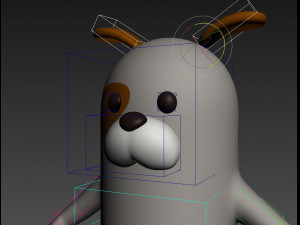 3d rigged cartoon dog 3D Model