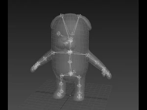 3d rigged cartoon dog 3D Model