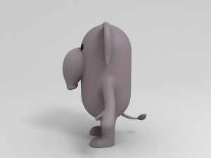 rigged cartoon elephant 3d 3D Model