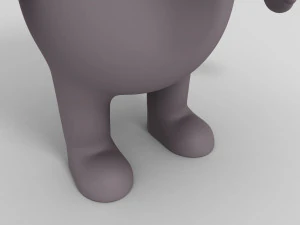 elefante truccato dei cartoni animati 3d Modello 3D