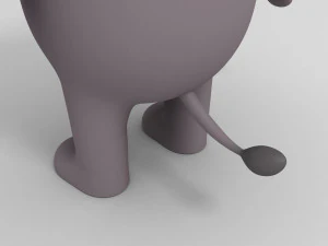 elefante truccato dei cartoni animati 3d Modello 3D