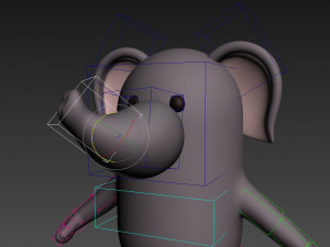 rigged cartoon elephant 3d 3D Model