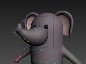 elefante truccato dei cartoni animati 3d Modello 3D