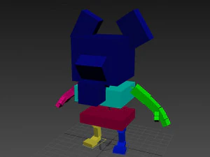 elefante truccato dei cartoni animati 3d Modello 3D