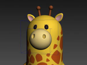 rigged cartoon giraffe model 3D Model