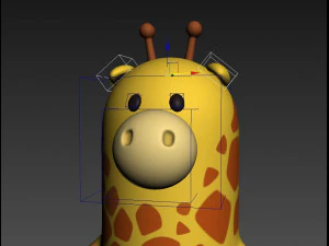 rigged cartoon giraffe model 3D Model