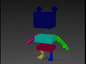 rigged cartoon giraffe model 3D Model