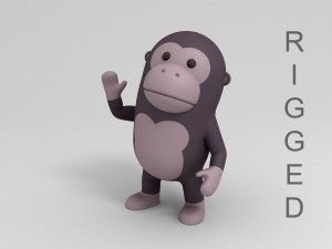 rigged cartoon gorilla 3d 3D मॉडल