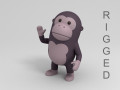 rigged cartoon gorilla 3d Modèle 3D
