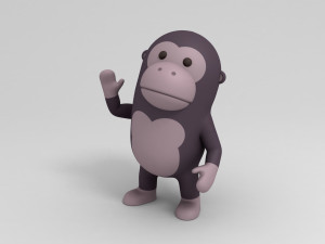 rigged cartoon gorilla 3d 3D Model