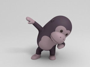 rigged cartoon gorilla 3d 3D Model