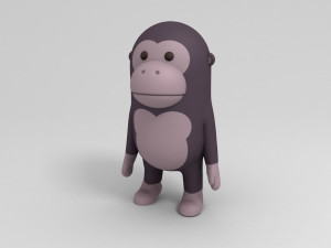 rigged cartoon gorilla 3d 3D Model