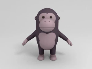 rigged cartoon gorilla 3d 3D Model