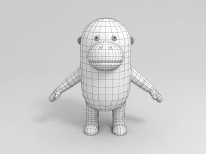 rigged cartoon gorilla 3d 3D Model