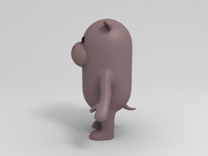 3d rigged cartoon hippopotamus 3D मॉडल