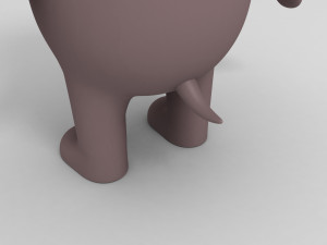 3d rigged cartoon hippopotamus 3D मॉडल