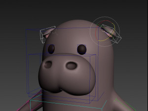 3d rigged cartoon hippopotamus 3D मॉडल