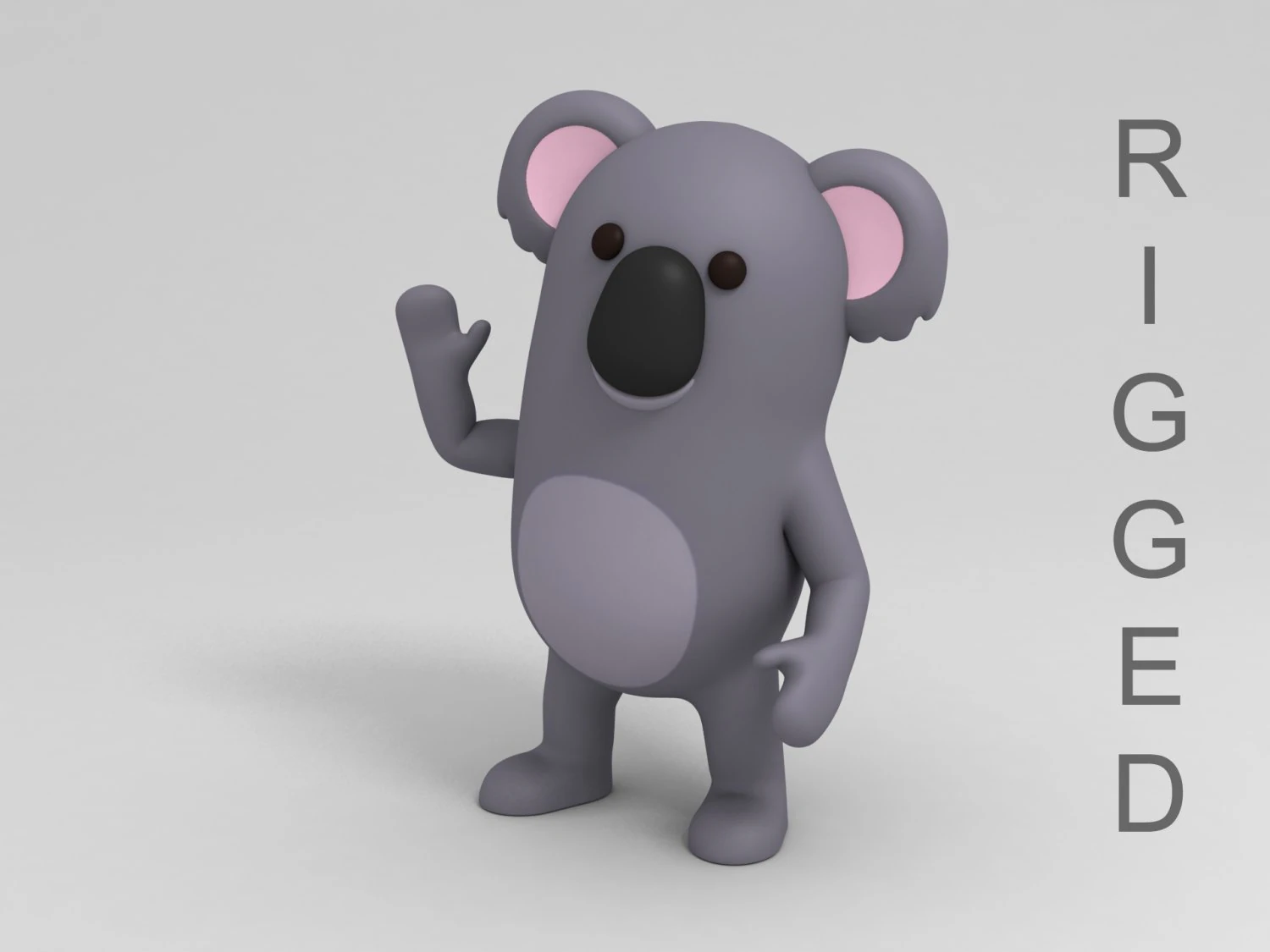 rigged cartoon koala 3D Model .c4d .max .obj .3ds .fbx .stl .blend