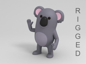 rigged cartoon koala 3D मॉडल