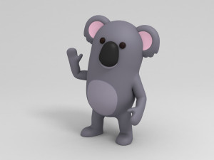 rigged cartoon koala 3D मॉडल