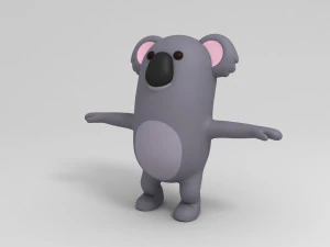 rigged cartoon koala 3D Model