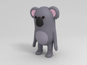 rigged cartoon koala 3D Model