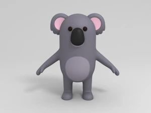 rigged cartoon koala 3D Model