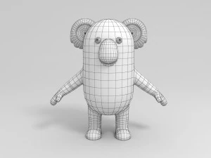 rigged cartoon koala 3D Model