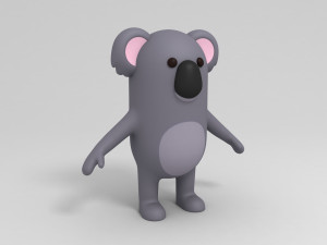 rigged cartoon koala 3D मॉडल