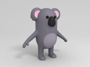 rigged cartoon koala 3D Model