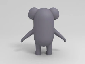 rigged cartoon koala 3D Model