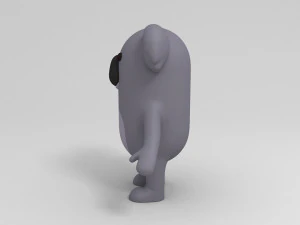 rigged cartoon koala 3D Model