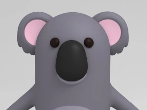 rigged cartoon koala 3D Model