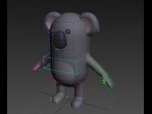 rigged cartoon koala 3D Model