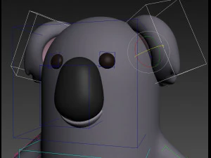 rigged cartoon koala 3D Model