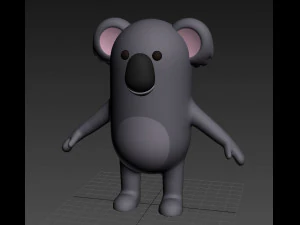rigged cartoon koala 3D Model