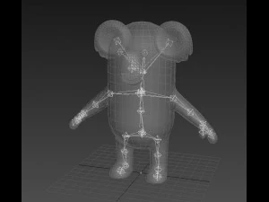rigged cartoon koala 3D Model