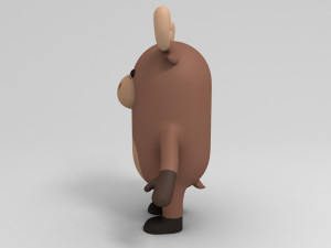 3d rigged cartoon moose 3D मॉडल