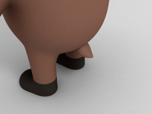 3d rigged cartoon moose 3D मॉडल