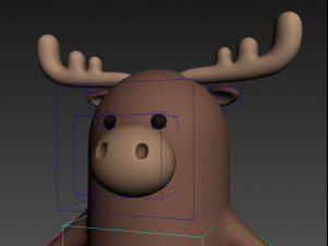 3d rigged cartoon moose 3D मॉडल