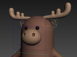 3d rigged cartoon moose 3D मॉडल