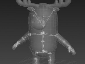 3d rigged cartoon moose 3D मॉडल