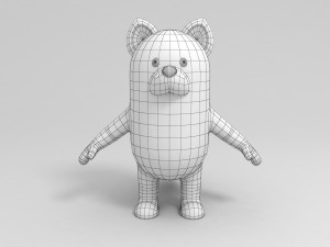3d rigged cartoon raccoon model 3D मॉडल