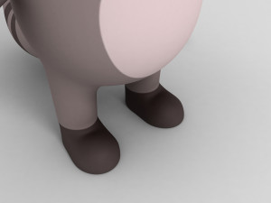3d rigged cartoon raccoon model 3D मॉडल
