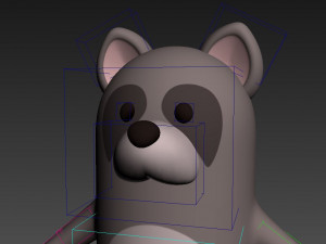 3d rigged cartoon raccoon model 3D मॉडल