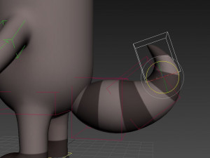 3d rigged cartoon raccoon model 3D मॉडल