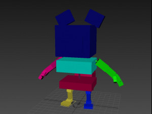 3d rigged cartoon raccoon model 3D मॉडल