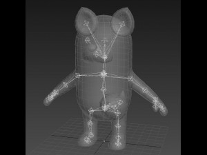 3d rigged cartoon raccoon model 3D मॉडल