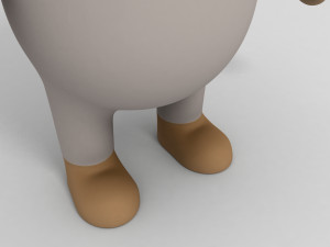 rigged cartoon ram model 3D मॉडल