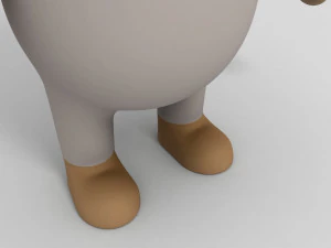 rigged cartoon ram model 3D Model